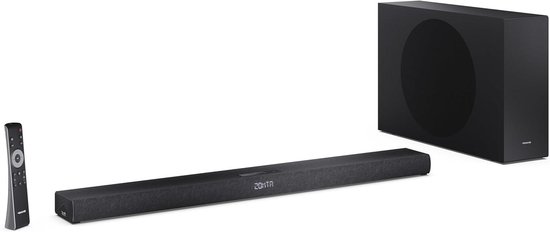 Ultradunne Soundbar - Draadloze Subwoofer - Thuisbioscoop Ervaring - 360W Max Vermogen - 2.1 Kanaals - Zwart