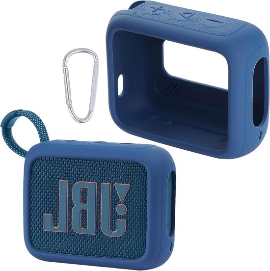 Ultralichte Waterdichte Beschermhoes voor JBL Go 4 Bluetooth Speaker met Carabiner - Ideaal voor Reizen en Outdoor Activiteiten van Merkloos