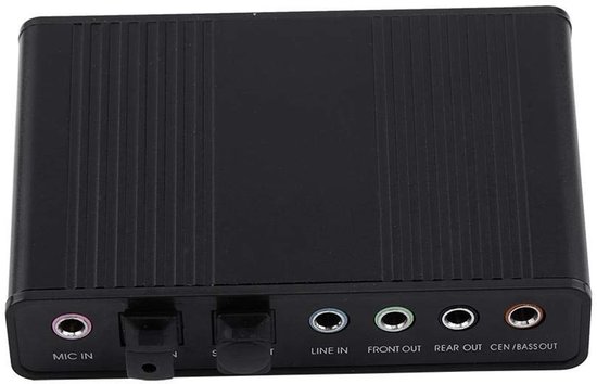 USB 5.1 Audio Sound Card - Externe Geluidsadapter met 6 Kanalen - Plug and Play van Merkloos