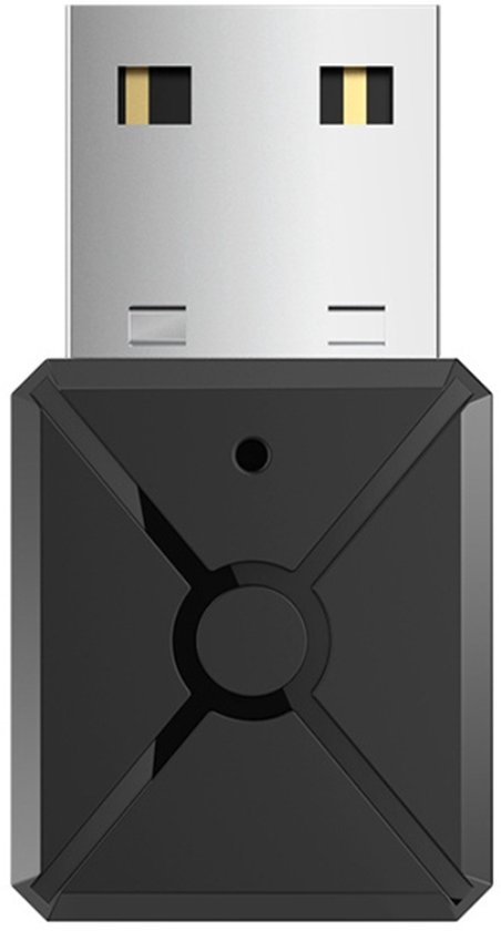 USB Bluetooth 5.0 Audio Adapter - Draadloze Transmitter en Receiver - zender en ontvanger - Voor PC, TV, Auto en Speakers - zwart van Merkloos