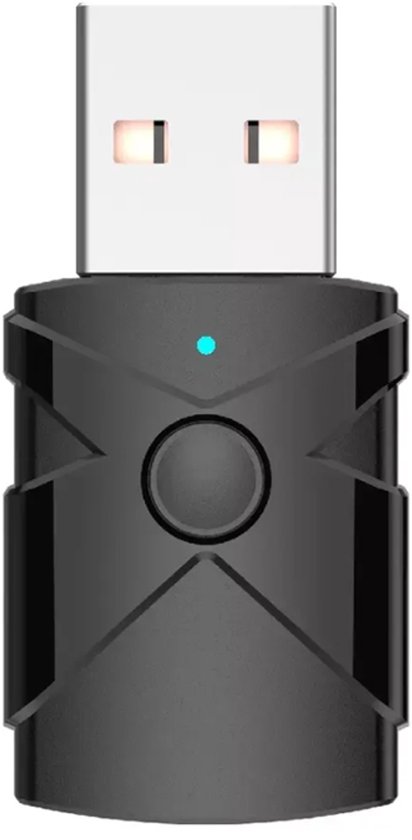 USB Bluetooth 5.2 Audio Adapter - 2-in-1 Transmitter en Receiver - zender en ontvanger - Inclusief 3.5mm AUX Kabel - Voor o.a. PC, TV en Speakers - zwart van Merkloos