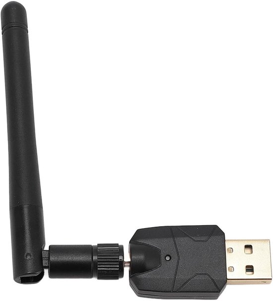 USB Bluetooth Adapter - Draadloze Dongle Ontvanger - Verbinden van Apparaten - BT5.4 EDR BLE Technologie - 100m Bereik - Zwart