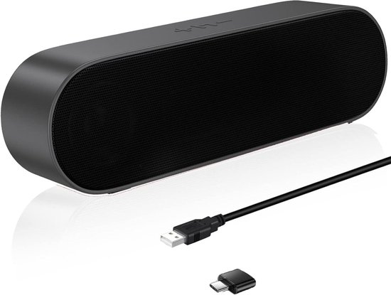 USB Luidspreker - Soundbar Mini - Muziek Luisteren - Geïntegreerd Ontwerp - 36 x 22 x 63 cm - Grijs