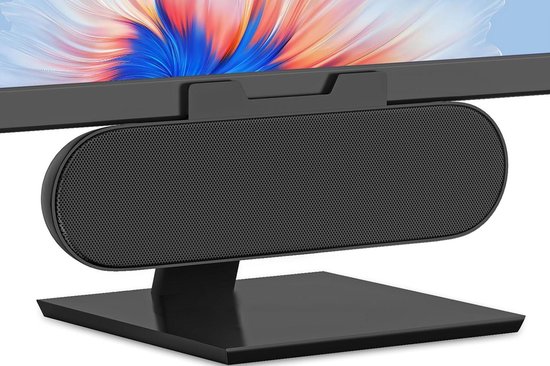 USB monitorluidspreker - Computer soundbar - Films muziek games - Clip screen ontwerp - null - Zwart