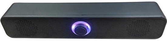 USB-soundbar - Stereoluidspreker - Voor verrijkt geluid - Verbeterde bas - 32 cm breed - Zwart
