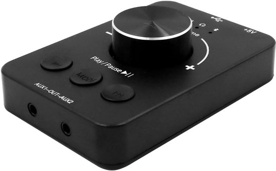 USB Volumeregelaar & Bluetooth Audio Ontvanger met 3.5mm Jack - Draadloze Audio Controller voor PC en Laptop van Merkloos