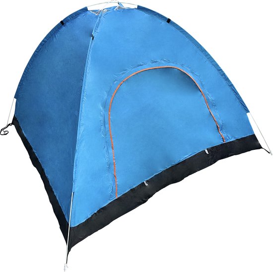 VDD - pop up tent - popup tent - pop up tent 2 persoons - tent - pop up tent 3 persoons - pop up tent waterdicht - 200x200x130 - 2 tot 3 personen - blauw van Merkloos