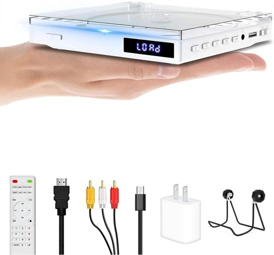 VELTRR® DVD Speler met HDMI - Blu Ray Spelers - Externe DVVD Speler - Wit