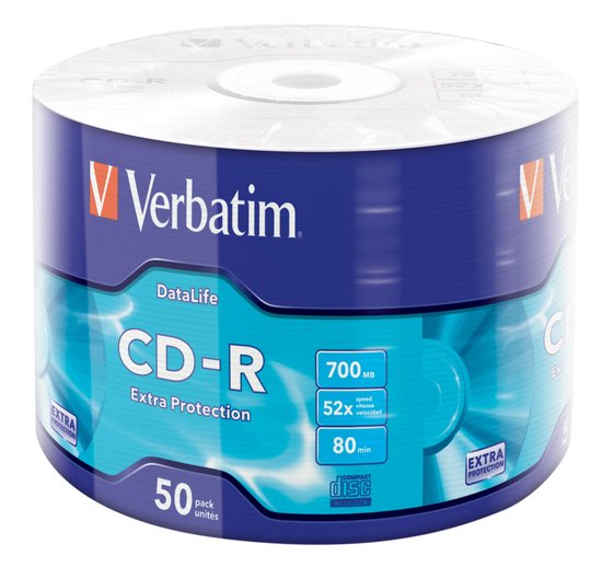 Verbatim Cd-R Dvd-R Voor Computerschijf 700Mb Extra Beveiliging 50 Stuks