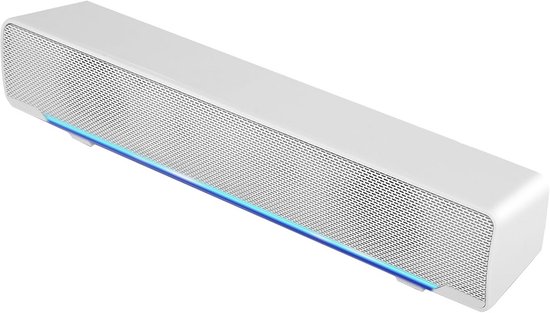 Verlichte Stereo Soundbar met 3.5mm Jack en USB voor PC, Laptop en Tablet van Merkloos