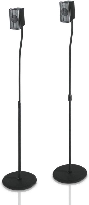 Verstelbare Luidsprekerstandaarden tot 123 cm - Set van 2, Zwart van Merkloos