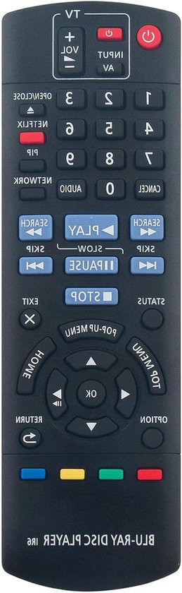 Vervang Afstandsbediening - Afstandsbediening Speler - Blu-ray Speler Bediening - Geen Programmering Nodig - 15 x 8 x 08 cm