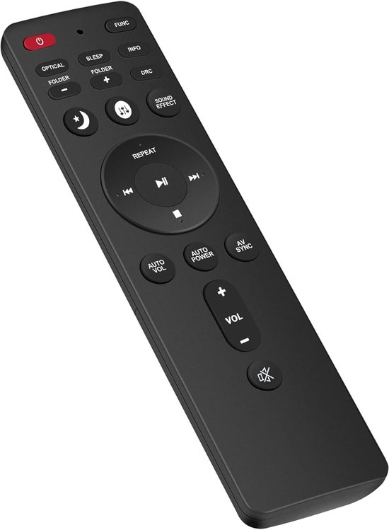 Vervangende Afstandsbediening - Universele Afstandsbediening - TV Bediening - Geen Installatie Nodig - 15.5 cm - Zwart