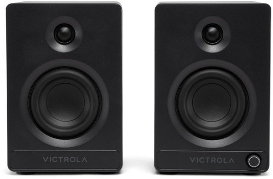 Victrola Tempo Zwart - Bluetooth Boekenplank Speakers, 80W RMS