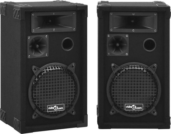 vidaXL - Hifi-podiumluidsprekers - 2 - st - passief - professioneel - 800 - W - zwart