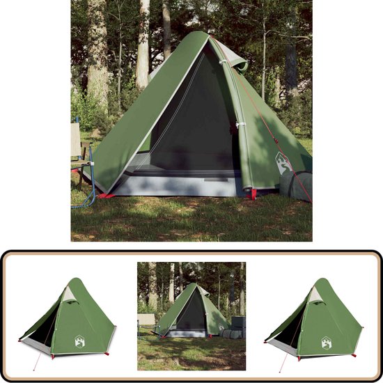 vidaXL Koepeltent 2-persoons waterdicht groen Kampeerten - Koepeltent - Tent - Buitenleven - Camping van VidaXL