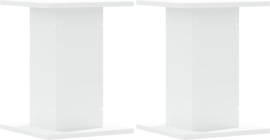 vidaXL - Speakerstandaards - 2 - st - 30x30x40 - cm - bewerkt - hout - wit van VidaXL