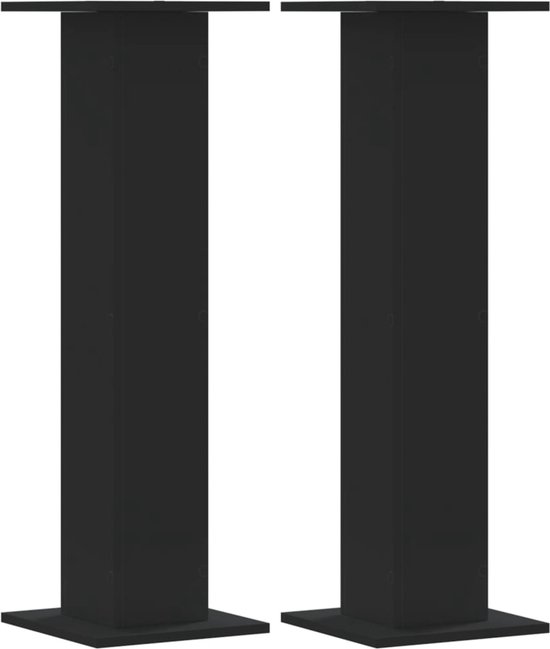 vidaXL - Speakerstandaards - 2 - st - 30x30x95 - cm - bewerkt - hout - zwart van VidaXL