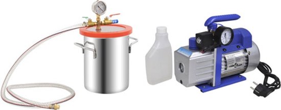 vidaXL Vacuümkamer met 1-traps pomp 5.5 L van VidaXL