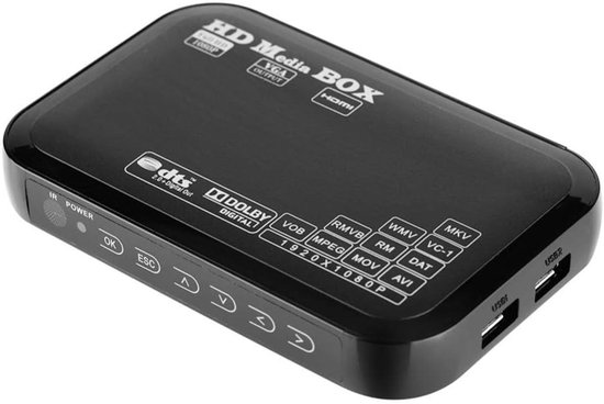 Videospeler Full HD - Mediabox 1080P - Films Kijken - Automatische Modus Detectie - 14.5 x 9.5 x 2 cm
