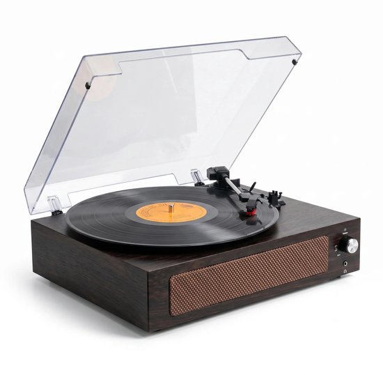 Vika Platenspeler - Hout - Bruin - Met Bluetooth en Speakers - Vintage