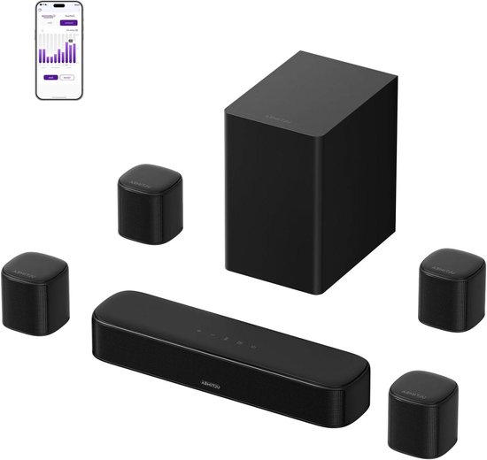 Virtuele Surround Soundbar - TV Geluidssysteem - Film Kijken - 7.1 Kanaals Geluid - 40 Centimeter - Zwart