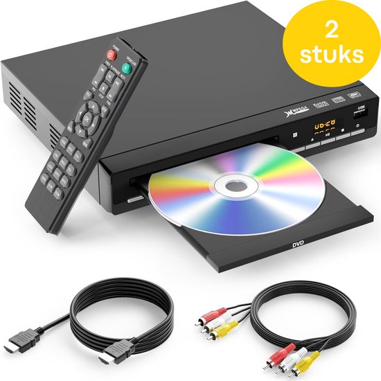 Vizual DVD Speler met HDMI - 2 stuks - Simpele bediening - Full HD 1080P - Regiovrij - USB - Inclusief Afstandsbediening - CD & DVD Speler