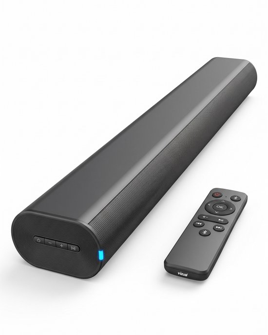 Vizual Soundbar – Soundbars voor TV – TV Speakers – Sound Bar – Soundbar met Bluetooth 5.3 – AUX – Compact 56 cm – Zwart