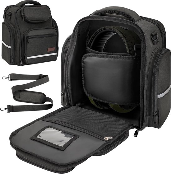 Vliegtas voor piloten, piloottas voor aviatie-headset met gewatteerde bescherming, geschikt voor vliegheadset, iPad en vliegaccessoires, met meerdere vakken, cadeau voor piloten, zwart (alleen tas)