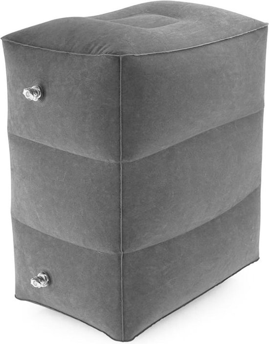 Vliegtuigbedje met 3 hoogtestanden - opblaasbare voetensteun van Kooshy Kids.