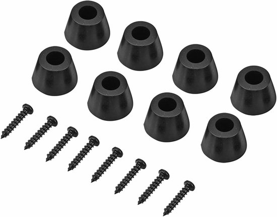 Vloerstaande luidspreker spikes met rubberen voetjes - 4 paar anti-vibratie pads voor versterkers en audioapparatuur - 30x20mm met schroeven