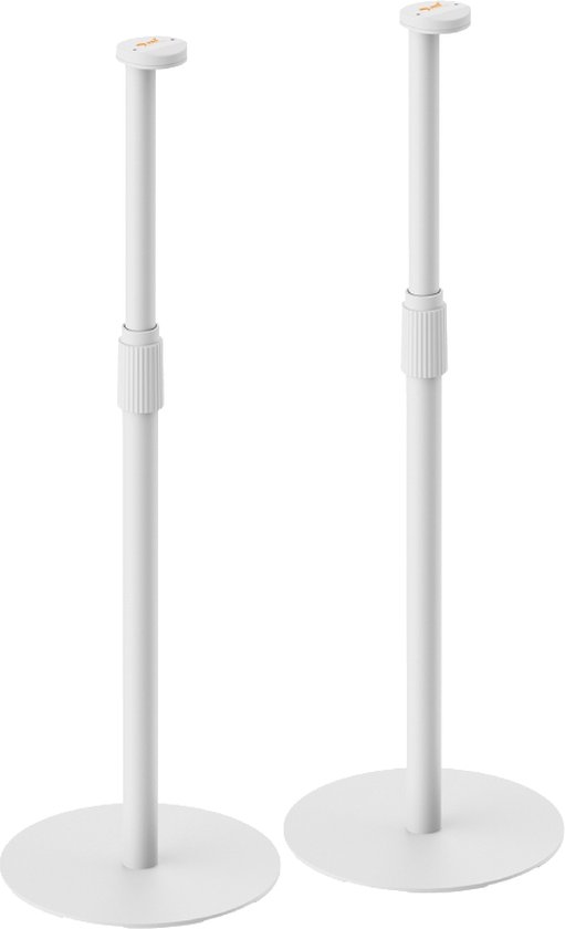 Vloerstandaard set voor Sonos Era 100 en 300 - 2 stuks - Hoogte verstelbaar - Basic - Wit van Vebos