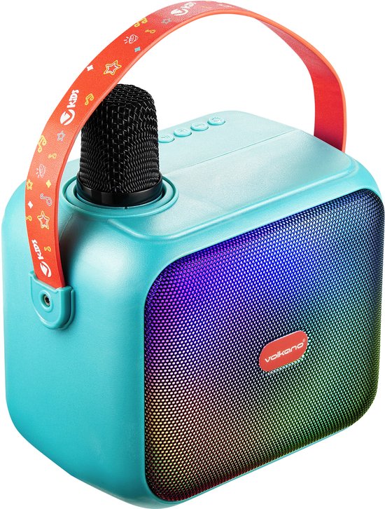Volkano Kids SongSeeker Karaoke Set Kinderen - Bluetooth Speaker op Accu - Draadloze Microfoon - RGB Verlichting - Stemvervormer van Merkloos