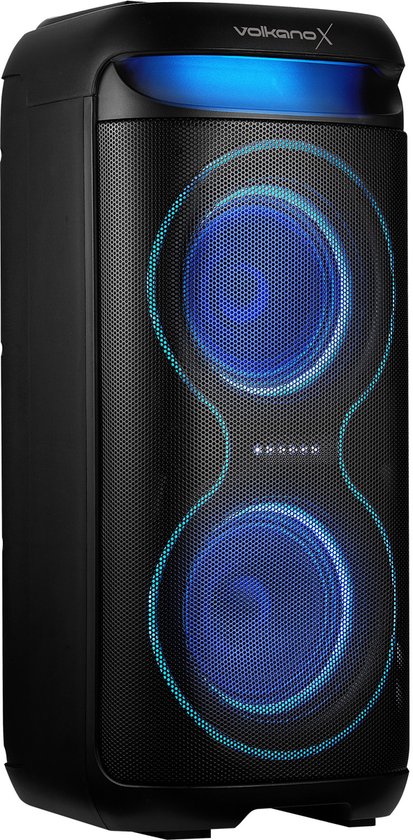VolkanoX Partybox - Muziek Box - Draadloze Bluetooth Party Speaker - 160 Watt - Karaoke Set (VK-3902-D65) van Merkloos