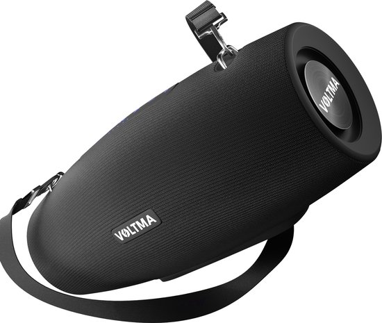 Voltma Echo Bluetooth Speaker, 75W Portable PC Speakers, IPX6 Waterproof, 3 Modes EQ Effects, 360° Surround Sound, Up to 45Hours Playtime, Built-in Microphone, TF, Aux and USB Slot with Strap. van Voltma