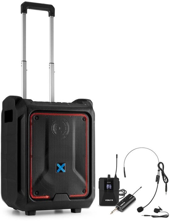 Vonyx SPLASH300 portable speaker met draadloze headset - Ideaal voor groepslessen - IPX5 van Vonyx