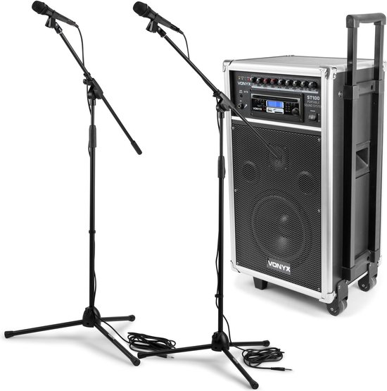 Vonyx ST100 Mobiele installatie met draadloze microfoons microfoonstandaards van Vonyx