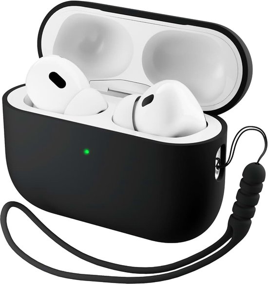 Voor AirPods Pro 3 hoes siliconen met lanyard(2025) - Gemaakt van stevig PC en zacht vloeibaar siliconen, krasbestendig en schokbestendig, beschermhoes voor Air Pods Pro Gen. 3 met