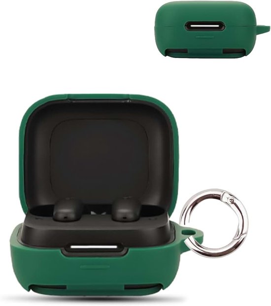 voor Anker, Soundcore P30i Wireless Headphones, daunke zachte siliconen beschermhoes, huidvriendelijk etui met karabijnhaak, volledige bescherming, groen