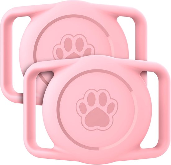 voor Apple Airtag hondenhalsband, 2 stuks waterdichte luchttag kattenhalsband, zachte siliconen Airtag-hoes voor honden en katten, voor Apple Air Tag-houder voor halsband -Past ≤ 1,2 inch