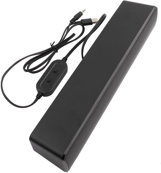 VT Goods - USB Stereo Soundbar - 3D Geluid met Bass - Verbeterde Muziekervaring - Compact - Geschikt voor Computer en Smartphone - Draadloze Verbind... van Merkloos