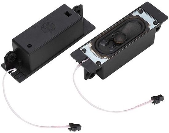 Vt products - TV-luidspreker - Voor geluidsversterkers - Compact en krachtig - Zwart - Vervanging voor LCD TV - Ideaal voor reclamespelers - 2 stuks
