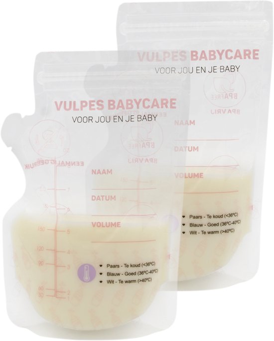 Vulpes Goods® BabyCare - Moedermelk Bewaarzakjes met Schenktuit - Extra Groot - 250 ml - 60 stuks - Borstvoeding Bewaarzakje - Borstvoeding Zakjes - BPA vrij van Vulpes Goods®