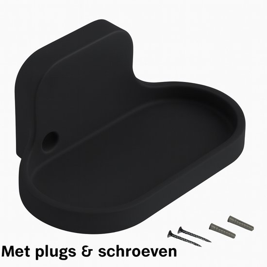 Wall mount / Muurbeugel geschikt voor: google nest hub 2e generatie - inclusief plugs en schroeven - Zwart van Merkloos