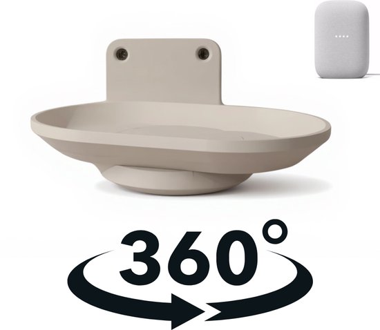 Wall Mount – Premium 360 graden draaien Geschikt voor Google Nest Audio – Houder voor Speaker – Wit - google nest hub van Merkloos