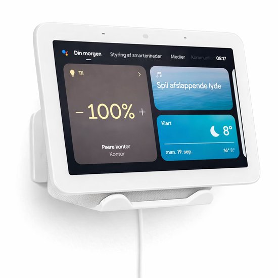 Wandhouder Geschikt voor Google Nest Hub 2e Generatie – Muurbeugel voor Smart Display – Ruimtebesparende Houder – Strak Design voor Keuken, Slaapkamer & Woonkamer – Wit – muurhouder