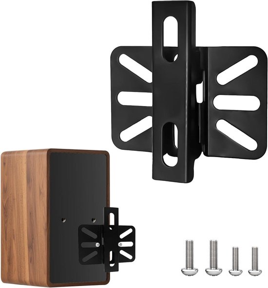 Wandhouder voor luidsprekers, box standaard voor wandmontage, max. 15 kg draagvermogen, zwart van Merkloos