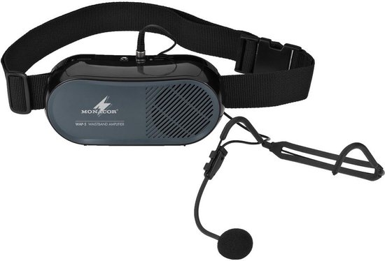 WAP-5 Mobile Voice Amplifier with Line Input 7W Black by MONACOR - High Quality Sound van Monacor