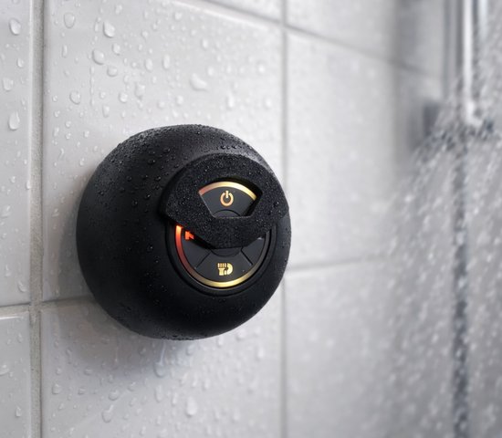 Waterdichte LED Bluetooth Douche Luidspreker met Zuignap - Zwart - USB Oplaadbaar. Geschikt voor Smartphone, Tablet en PC. Muziekbox voor onder de douche van Merkloos