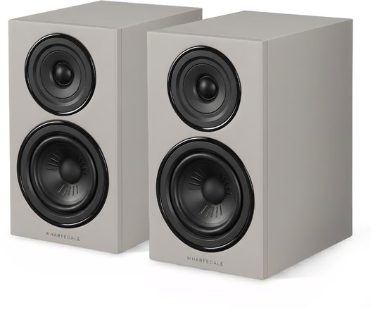 Wharfedale Diamond 12.1i Boekenplank Speakers – Stereo Hifi Set – 2-weg Luidsprekers – Compact Formaat – Passieve Speakers – Grijs